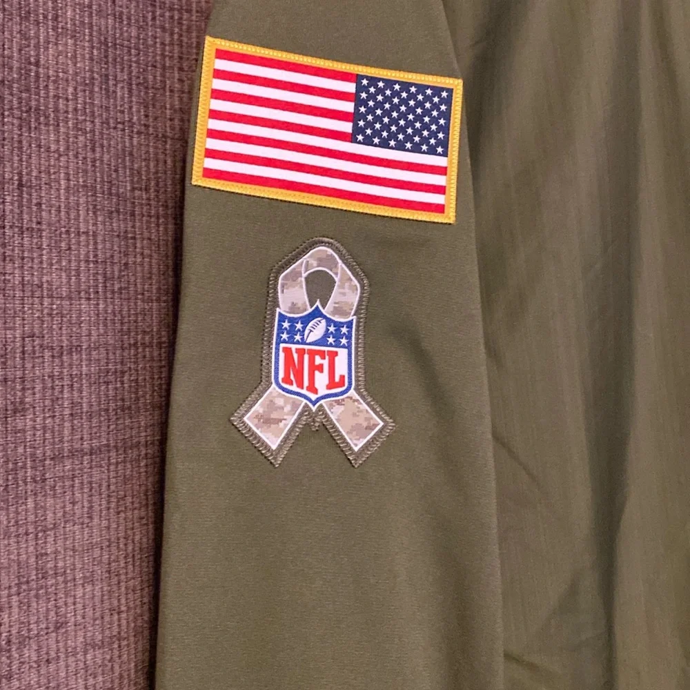 Nike New England Patriots Salute to Service Green Track Jacket Mens L